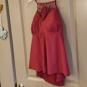 Wine two piwce tankini swimsuit,